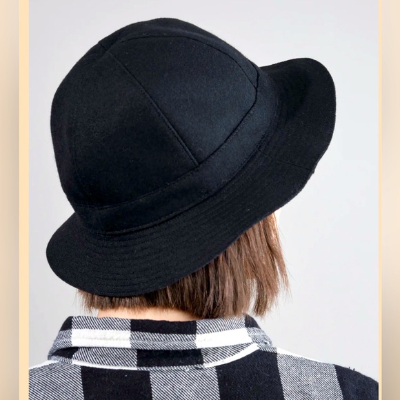 Mature Ha Accessories - Mature Ha Hat in Black Bucket Style Wool Nylon